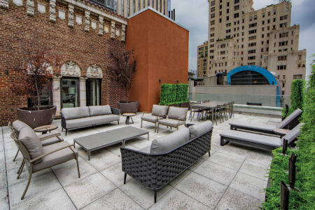Formerly unoccupied rooftops can be converted into outdoor spaces.