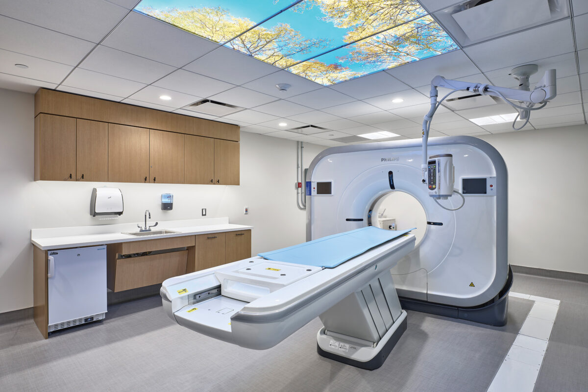 MRI machine in a health care facility