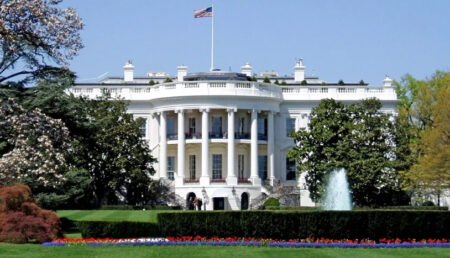 Exterior photo of the White House