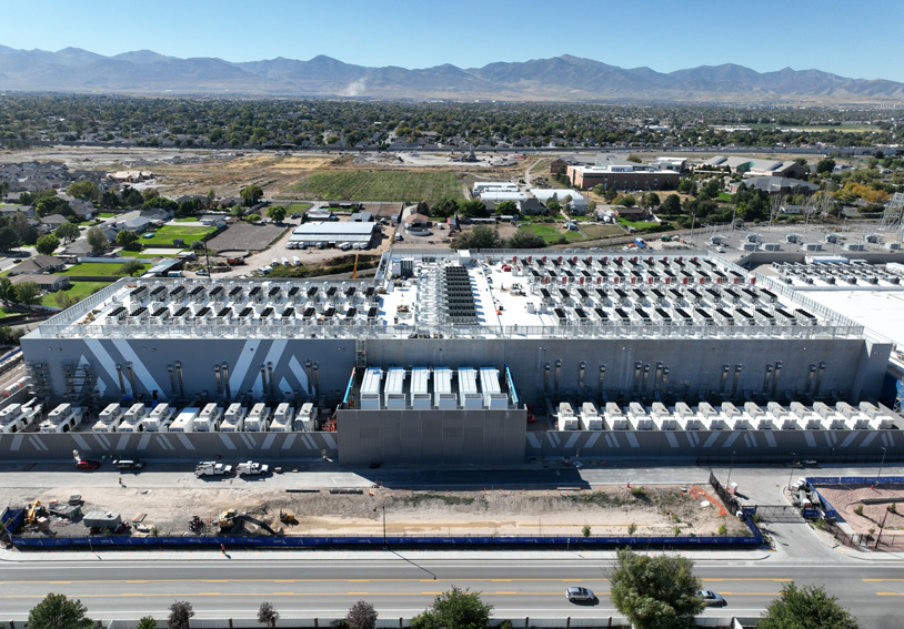 Exterior photo of a mission critical data center.