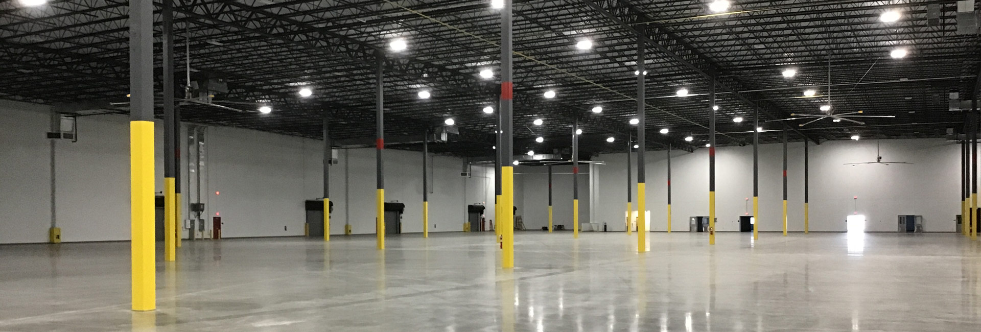 Interior view of warehouse