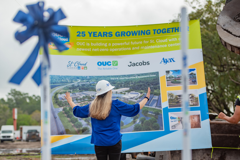 Ajax Building Company at groundbreaking ceremony