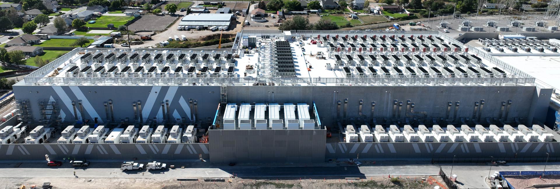 Exterior of Aligned Energy Data Center in West Jordan, Utah