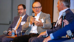 Speaking on a panel discussing healthcare construction