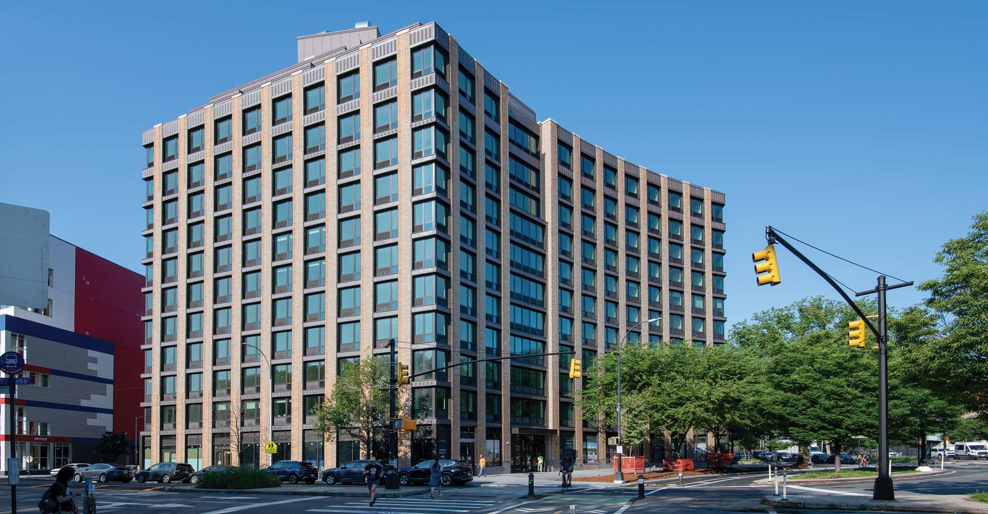 Exterior building of One Park Point in Brooklyn