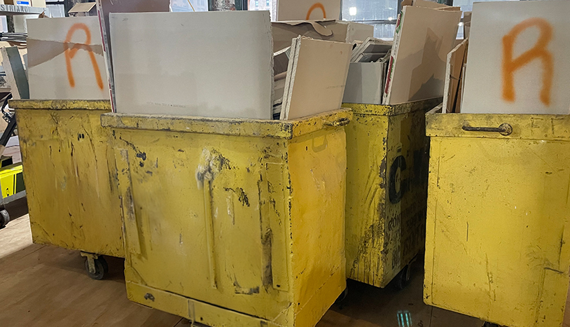 Picture of yellow dumpster