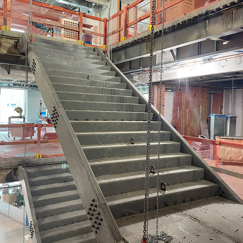 MS Boston a bare bones image of stair construction