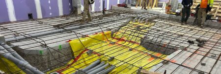 Penn Medicine construction site with workers