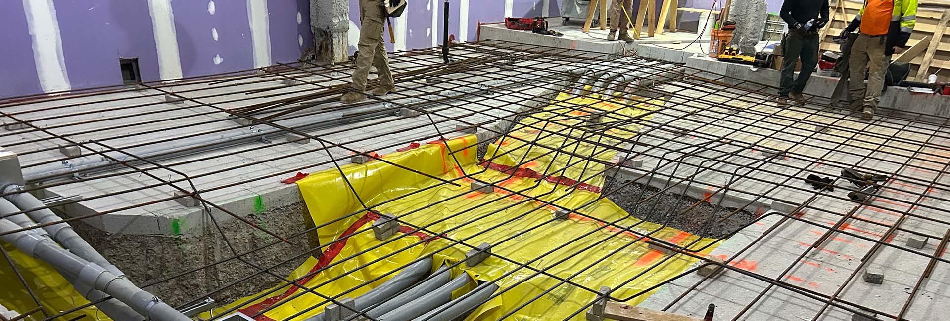 Penn Medicine construction site with workers