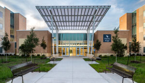 UNF Osprey Ridge AJAX image of the front of the residence hall