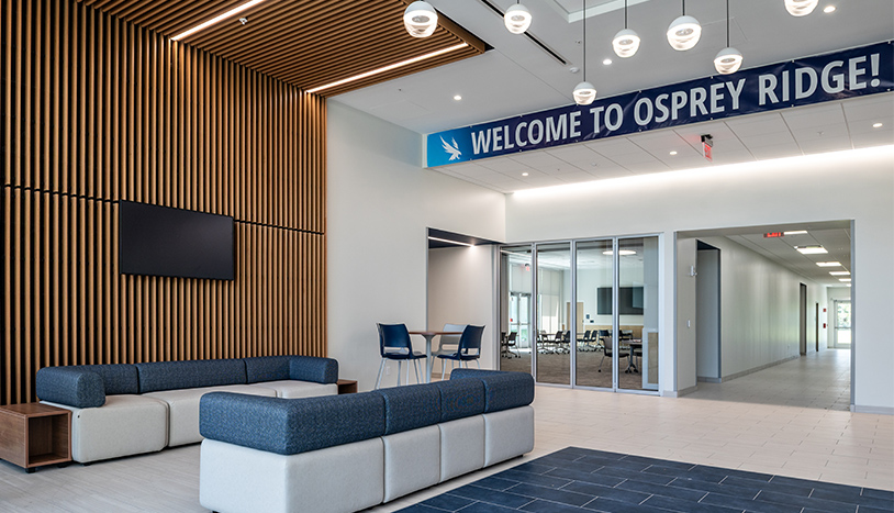 UNF Osprey Ridge AJAX image of the inside of the residence hall