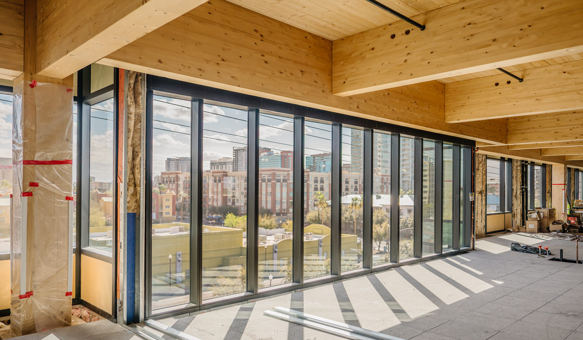 A building using mass timber